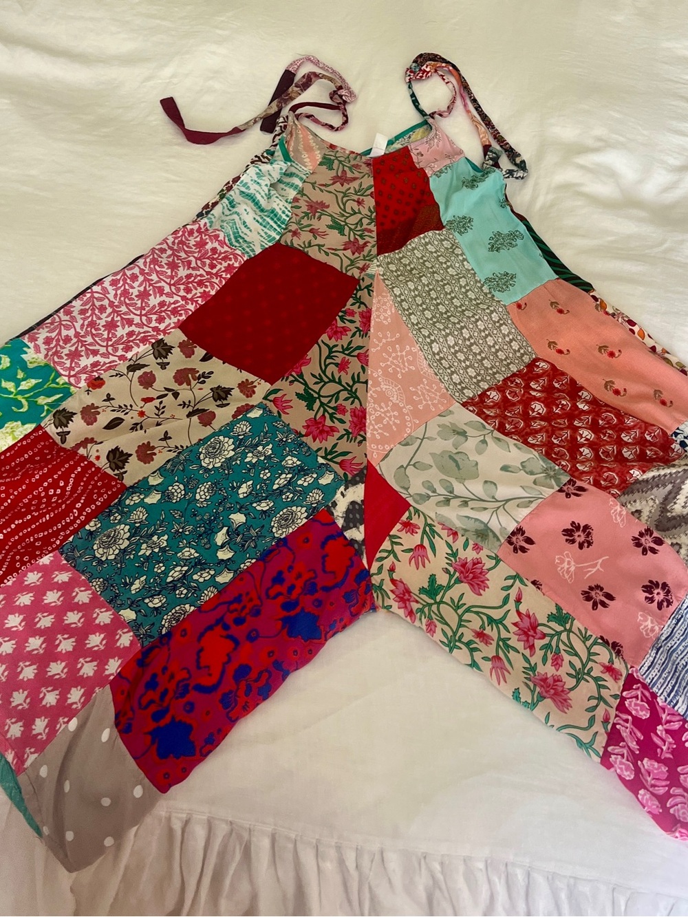 India Boutique Patchwork jumper - Red, Pink, Teal, Coral